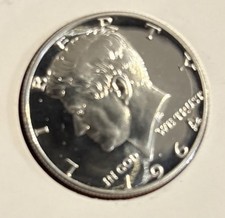 Cammeo mezzo dollaro 1964 Kennedy 90% argento superba prova di gemme 