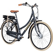Pedaliera Aurora E Bike Donna 28" Bici Elettrica 7 Velocità Pedelec Nera 50cm