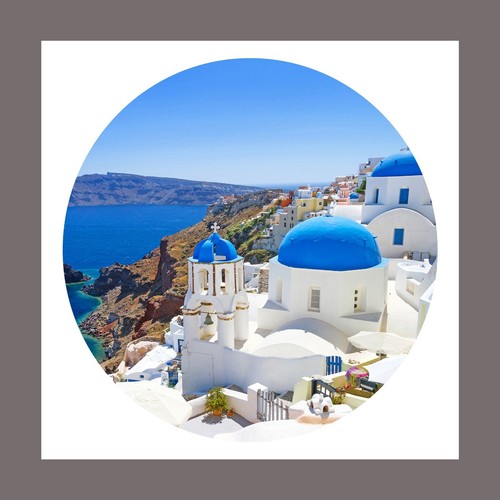 Quadro tela santorini - su,