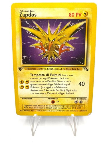 Carta pokemon zapdos - zapdos, 30/62