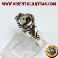 Anello  In Argento 925 yin yang Tao Piccolo