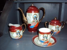 antico servizio da caffe japan 1950 per 12 porcellana guscio uovo