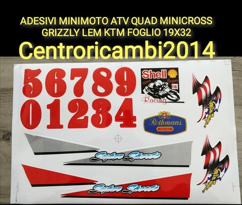 Adesivi minimoto atv - minimoto, quad