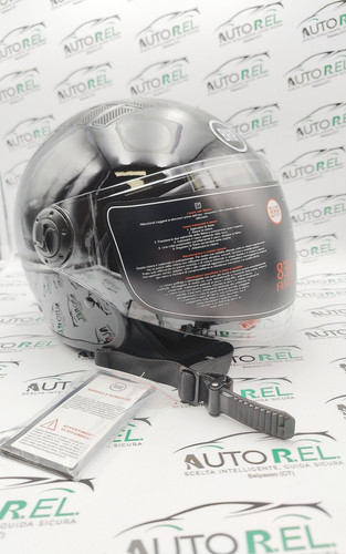 Casco nero metalizzato scooter - metalizzato,