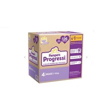 126 pannolini PAMPERS PROGRESSI TG 4  CARTONE esapack  7-18 KG