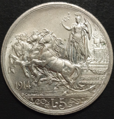 Regno italia lire 1914 scudo - regno,