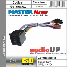 CONNETTORE ISO AUTORADIO PER OPEL ASTRA DAL 1991 AL 2004. ADATTATORE RADIO