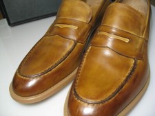 Campanile Mocassino "penny loafer" in pelle color sabbia (modello Z108S)