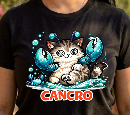 Maglietta cancro gatto - maglietta,