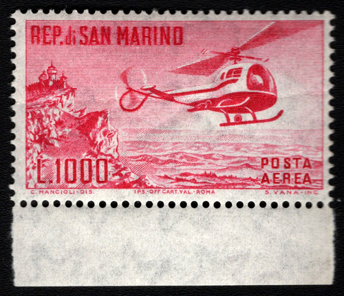 San marino posta - marino, aerea