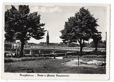 FG00006   PIZZIGHETTONE   PONTE E SCORCIO  PANORAMICO  ANIMATA  VIAGGIATA 1952