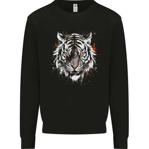 Felpa uomo bianco tigre - uomo,