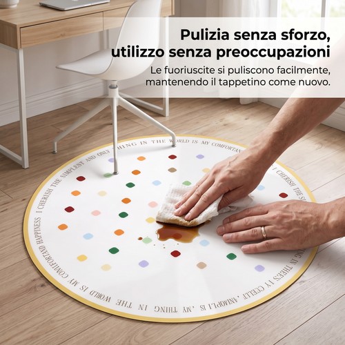 Tappetino sedia rotondo pvc - rotondo, in