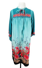 Abito vintage anni 70 Tiffany loungewear floreale davanti mezza zip Max S/S taglia XL usato in ottime condizioni Muumuu