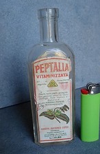 PEPTALIA VITAMINIZZATA 1930 VECCHIA BOTTIGLIA FARMACIA BIOCHIMICO LIGURE GENOVA 