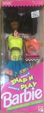 Barbie mattel snap play afro - barbie,