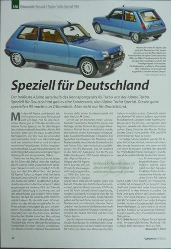 Renault alpine turbo special - renault,