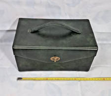 Porta cassette tape 2 scomparti in similpelle vintage