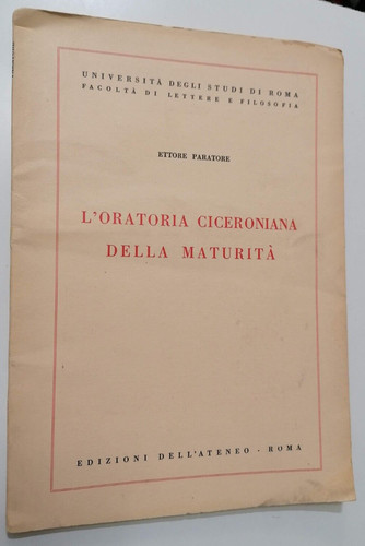 Ettore paratore oratoria - paratore, l'oratoria