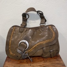 Borsa Christian Dior Gaucho vintage in pelle verde