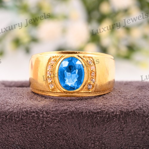 Anello uomo topazio - anello, cielo