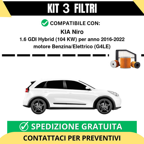 Kit filtri tagliando per kia - 3,
