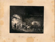 Stampa antica STALLA CON