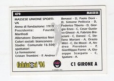 figurina card - CALCIATORI CARD JOKER 1994 94  - n. 470 MASSESE