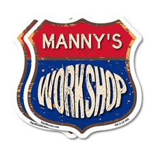 Manny's Workshop Shield Shaped