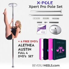 XPole X-PERT Pro PX 45mm Spinning/Danza Statica Palo per Esercizi - Cromato + 4 DVDS