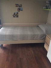 Letto Singolo con sponda laterale e testiera, compreso di materasso reversibile