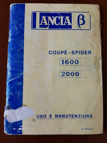 Manuale lancia beta coupé - "lancia,