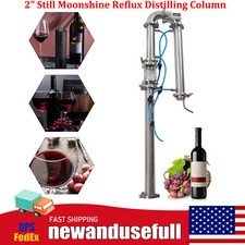 Kit Fusto Birra Vino 51mm Moonshine Tubo Ancora Distillazione Colonna Tubolare Fai da Te