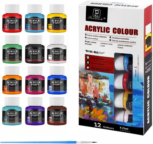 Set colori acrilici 25ml - set, 12