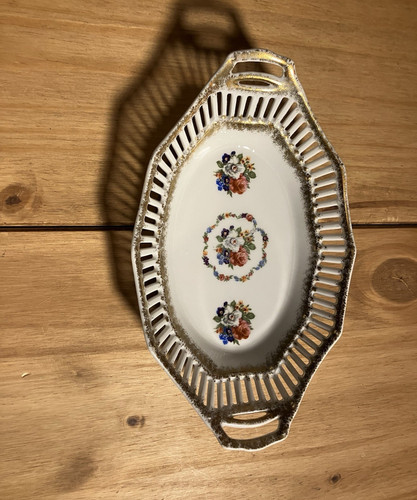 Servizio piatto ovale floreale