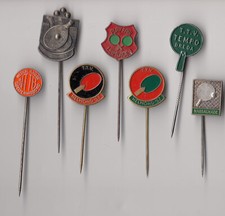 Vintage Ping Pong Table Tennis Club pin badges Logo 1960s
