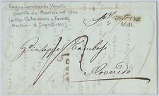 LOMBARDO VENETO  storia postale - PRECURSORI busta prefilatelica: MANTOVA 1842