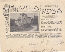 3-135) BOLOGNA LETTERA INTESTASTA "VILLA ROSA" CASA DI CURA  DEL PROF. MURRI