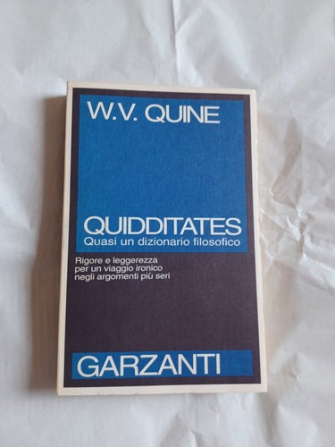 Quine quidditates quasi - w.v.quine,, quidditates.