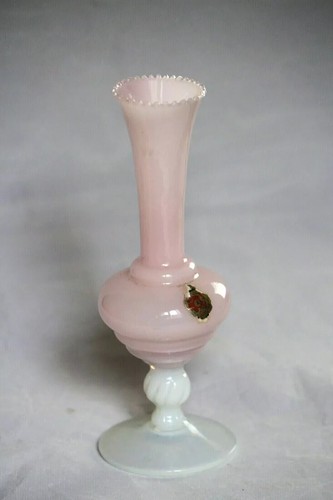 Vase opaline rose pied - lg,