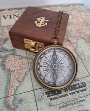 BUSSOLA OTTONE ANTICATO con