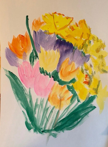 Quadro carta 11x14 fiore