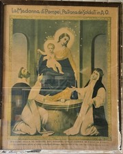 Quadro Militare, Madonna Di Pompei Prottetrice Dei Soldati In A.O.