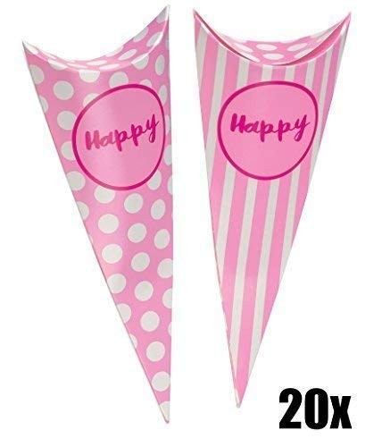 Cono party rosa scatole - 20,