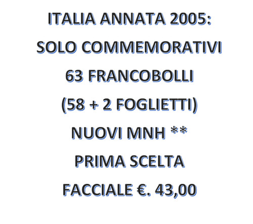 Italia 2005 annata - italia,