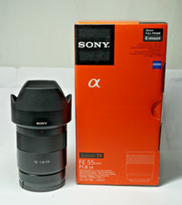 Obiettivo Sony Zeiss Sonnar T SEL55 F18Z FE 55mm F1,8 ZA ottimo IMBALLO ORIGINALE