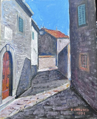 Paesaggio toscano olio - “paesaggio,