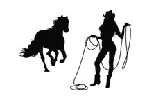 Adesivo Western Equitazione