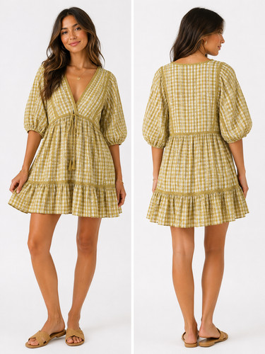 Mini abito max studio gingham - mini,