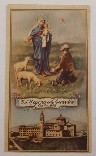 Santino madonna della guardia - santino,